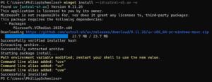 Instalación de uv/uvx en Windows con winget para el puente mcp proxy