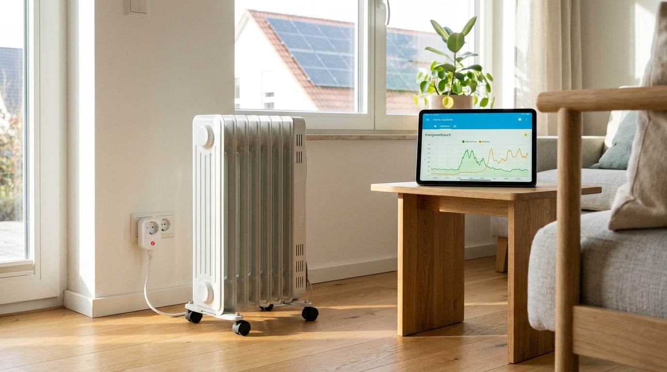 Mit PV-Überschuss heizen: Home Assistant schaltet die Steckdose
